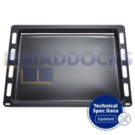 Teglia Smaltata per Forno Multi-modello Originale BSH Bosch, Neff, Siemens (441 mm x 370 mm x 22 mm)