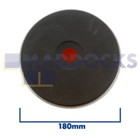 Originale originale Beko BD634W, BDV555AK; Piastra riscaldante solida a calore rapido con bordo stretto da 4 mm per il tempo libero tipo AP5 (180 mm e 2000 W)