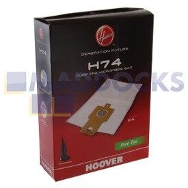 Sacchetti in microfibra originali originali Hoover Purepower Pure EPA (H74, confezione da 4)