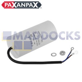 Condensatore universale (15 uF/15 MFD, 450 V CA) con connettori cavo 19 cm