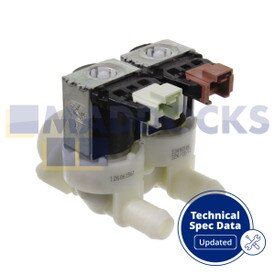 Compatibile con valvola di ingresso dell'acqua per lavatrice con raccordo multi-modello AEG, Electrolux, Zanussi