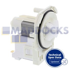 Genuine Original AEG, Electrolux, Zanussi "BPX2-28L, A00044321" Type Twist & Screw Fixing Multi-Model Fitting Dishwasher Drain Pump Base (220V-240V, 50Hz)