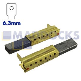 Spazzole in carbonio originali produzione Ametek IT Italia per motori Select serie 42-MT (053200283.00, 28 mm x 11 mm x 6 mm, confezione da 2)