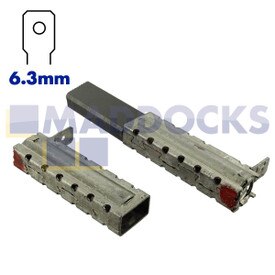 Spazzole in carbonio originali produzione Ametek CZ per motore di bypass a 2 fasi 42-MT-145 con doppio isolamento 5,7", 230 V, 1000 W (30 mm x 11 mm x 6 mm, confezione da 2)