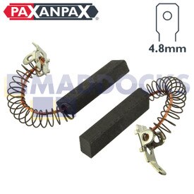 Spazzole in carbonio compatibili motore serie Miele W400, W700 (37 mm x 10 mm x 6 mm, confezione da 2)