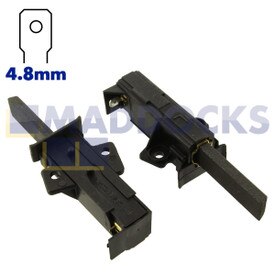 No Longer Available. Order 12-AG-05 [Genuine Original AEG/FHP Motor 'Type L/LX' 4.8mm Terminal Carbon Brushes (40mm x 12mm x 5mm, Pack of 2)]