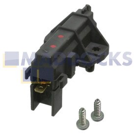 Spazzola di carbone originale originale Smeg per motore e 2 viti di montaggio (34 mm x 13,5 mm x 5 mm, confezione da 1)