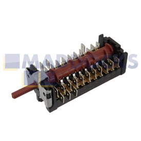 Interruttore di selezione della funzione del forno originale Amica 10173, serie 10153 originale