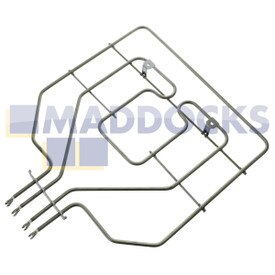 Compatibile per BSH Bosch, Neff, Siemens 3HB, B, HB, HBA, HBB, HBG, HBN, HE63, HEB, HEG, HEN, elemento grill per fornello serie P1 (2800W)