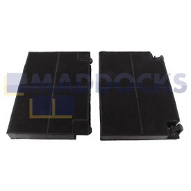 Filtro carbone attivo compatibile Faber EFF70 (195 mm x 140 mm x 20 mm, confezione da 2)