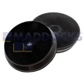 Filtro carbone attivo compatibile Beko ACK62259 (130 mm x 149 mm, confezione da 2)