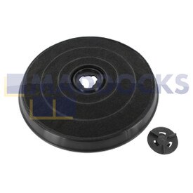 Compatibile per Indesit, filtro a carbone attivo Ariston tipo E233 (233 mm x 28 mm, confezione da 1)