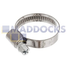 Universal Zinc-Protected Mild Steel Gas Hose Clamps (25-40mm) (Pack of 10)