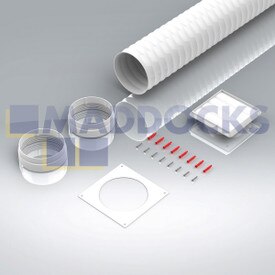 Kit cappa da cucina flessibile rotonda da 150 mm x 1 m universale