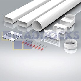 Kit Cappa Universale 150x70mm Rettangolare x 3m con Kit Airbrick