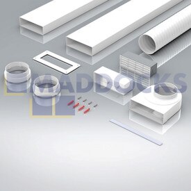 Cappa Universale 204x60mm Rettangolare 3m con Kit Airbrick