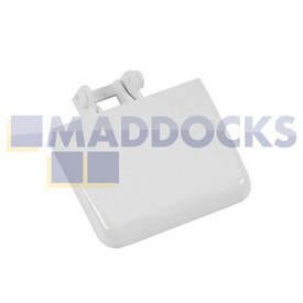 Maniglia sportello plastica bianca originale serie AEG Lavamat 1100; Electrolux EW, EWC; Zanussi FCS