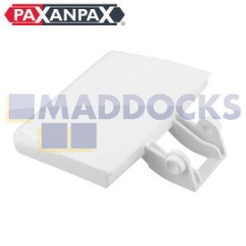 Maniglia sportello plastica bianca compatibile serie AEG Lavamat 1100; Electrolux EW, EWC; Zanussi FCS