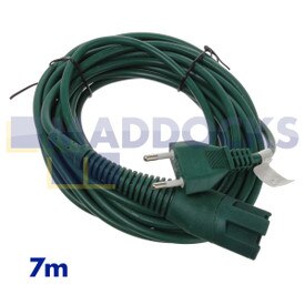 Compatibile per cavo alimentazione verde Vorwerk, Folletto, Folletto VK130, VK131 (7 m, 2 x 0,75 mm, spina italiana)