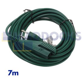 Compatibile per cavo alimentazione verde Vorwerk, Folletto, Folletto VK135, VK136 (7 m, 2 x 0,75 mm, spina italiana)