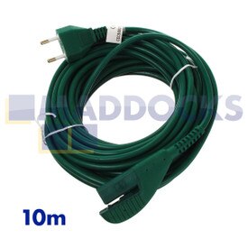 No Longer Available. Discontinued [Compatible for Vorwerk, Kobold, Folletto VK135, VK136 Green Power Cable (10m, 2 x 0.75mm, Italian Plug)]