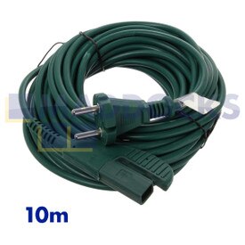 No Longer Available. Discontinued [Compatible for Vorwerk, Kobold, Folletto VK135, VK136 Green Power Cable (10m, 2 x 0.75mm, German Plug)]
