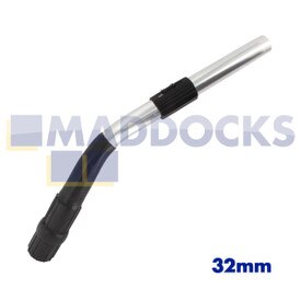 Estremità curva per impieghi gravosi in plastica nera universale con inserto lungo in alluminio (32 mm)