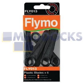 Lame in plastica originali Flymo (confezione da 6) (FLY013)