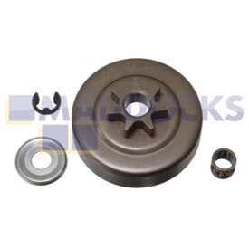 Compatibile per Stihl MS170, MS180, MS230, MS250, MS241C, MS231, MS231C, MS251, MS251C serie motosega frizione tamburo rondella pignone con kit E-Clip passo 0,325 '' 7T