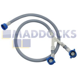 Tubo di ingresso di riempimento a doppia 'Y' originale blu originale Indesit Universal Cold Fill (1,2 m)