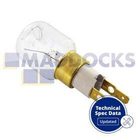 Lampadina per lampada frigo T-click confezione a bolle per vendita al dettaglio originale Whirlpool Wpro [T25, 15 W) (confezione da 1)