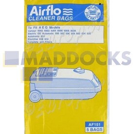 No Longer Available. Order 46-VB-151 [Compatible for Airflo AF151 'AEG 600 Series' Paper Bags & Filter Set (Pack of 5+1)]