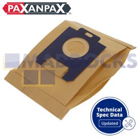 Sacchetti di carta per polvere compatibili VB201 "Electrolux Excellio/Smart Vac Xtra" SMS (confezione da 5)