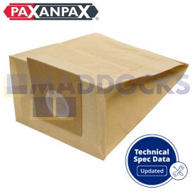 Sacchetti di carta per polvere VB351 "Bosch tipo D,E,F,G,H Activa, Alpha, Kids & Fun; Hotpoint 3370" (confezione da 5)