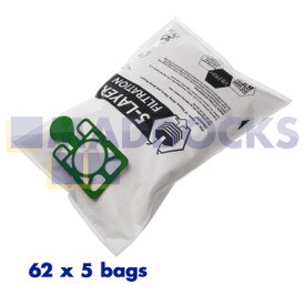 Compatibile con i sacchetti di carta della serie Henry con colletto verde VB390H 'NVM-1B/NVM-1C' Numatic confezionati alla rinfusa (1 scatola da 62 x 5 sacchetti)