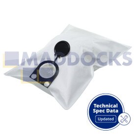 Compatibile VB844 per sacchetti filtro in pile per aspiratore di polvere professionale Bosch GAS 25 L SFC (confezione da 5)