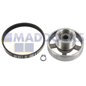 Kit puleggia di rinvio e cinghia originale tipo Beko DRVS73W, DRVT71W (5PHE226)