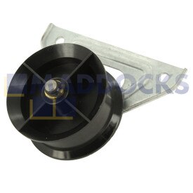 Puleggia di rinvio e staffa compatibile serie Ariston ADE, ALE, AS, ASL; Hotpoint CTD; Indesit IS, ISL