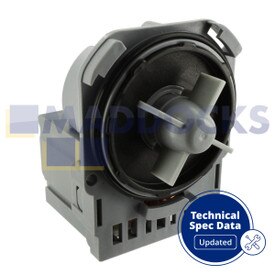 Base pompa di scarico con fissaggio a rotazione e vite e terminali di innesto doppi alla base compatibile AEG, Arthur Martin, Electrolux, Zanussi