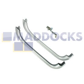 Maniglie sportello argento frigo e congelatore compatibile serie BSH Bosch KGS, KGE, KGL, KGV (confezione da 2)