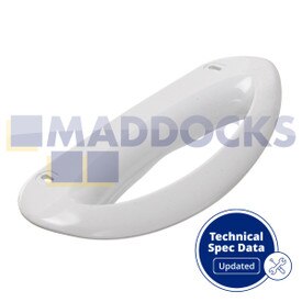 Compatibile per Electrolux ER, UE; Zanussi ZER, ZEU, ZRD, ZUT; Maniglia per porta in plastica bianca Tricity Bendix T45UF