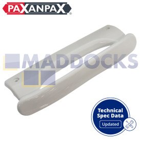 Maniglia sportello frigo congelatore plastica bianca compatibile serie Whirlpool AFG7000, ARC1000, ARC7000, WM1649WAQUA
