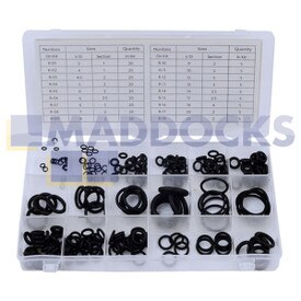 Kit assortito guarnizioni O-Ring originale Rolson Tools (225 pezzi)