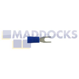 Universal Blue Spade Fork Terminal (3.5mm, Pack of 100)