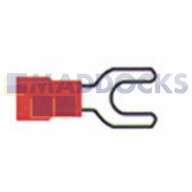 Connettore a forcella rosso universale (4 mm, confezione da 100)