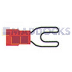 Universal Red Spade Fork Terminal (3.5mm, Pack of 100)