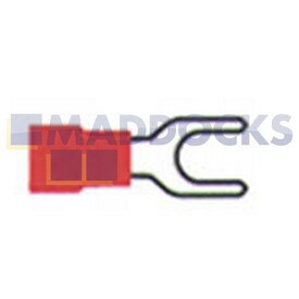 Universal Red Spade Fork Terminal (4mm, Pack of 100)