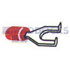 Universal Red Flanged Spade Fork Terminal (4mm, Pack of 100)