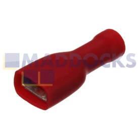 Connettore push-on femmina isolato rosso universale (6,3 mm, confezione da 100)