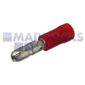 Connettore a proiettile maschio rosso universale (4 mm, confezione da 100)